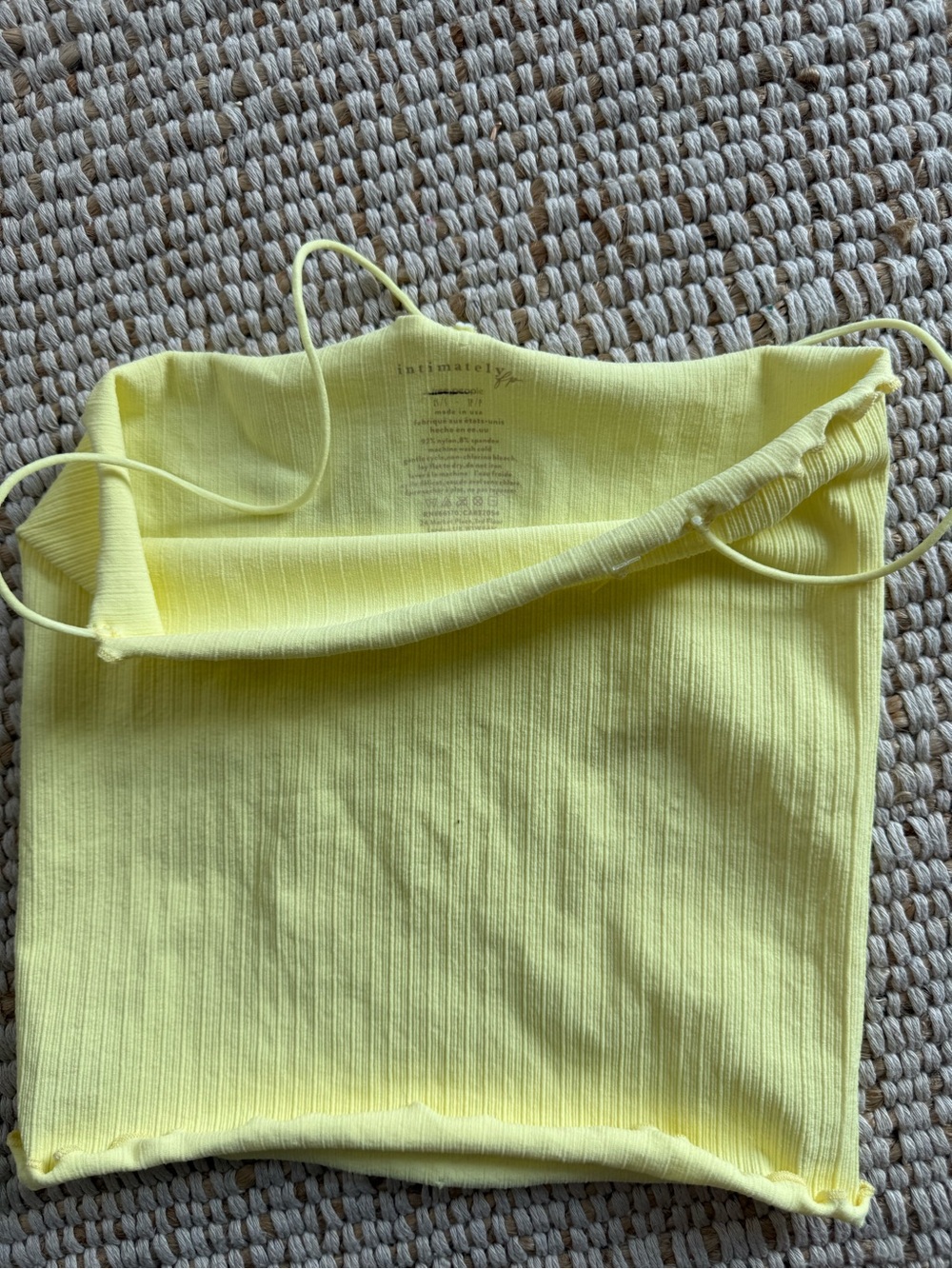 Free People Intimately Yellow Ribbed Tank
